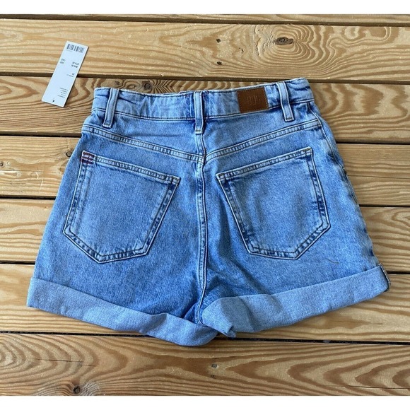 NWT BDG  Denim Shorts Size 25 Women’s Blue Roll Cuff MSRP $59 - Picture 7 of 10